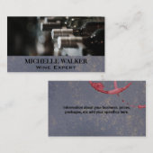 Wijnflessen in kelder visitekaartje (Voorkant / Achterkant)