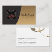 Wijnflessen | Klassieke Gouden Zwarte Zakelijke Ka Visitekaartje (Voorkant / Achterkant)