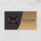 Wijnflessen | Klassieke Gouden Zwarte Zakelijke Ka Visitekaartje (Voorkant)