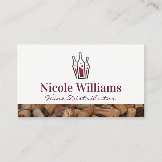 Wijnflessen | Kurken Visitekaartje (Voorkant)