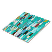 Wijnflessen, meerkleurige flessen, achtergrond tur tegeltje (Zijkant)