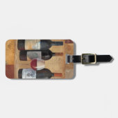 Wijnflessen met glas bagagelabel (Voorkant horizontaal)