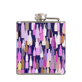 Wijnflessen, met meerdere kleuren, donkerblauwe ac heupfles (Achterkant)