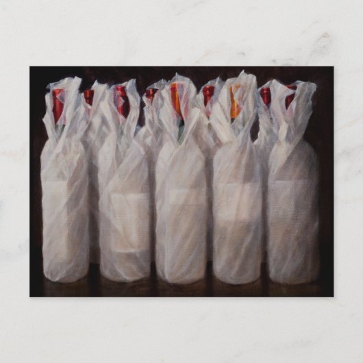 Wijnflessen met onmiddellijke verpakking 2010 briefkaart (Voorkant)