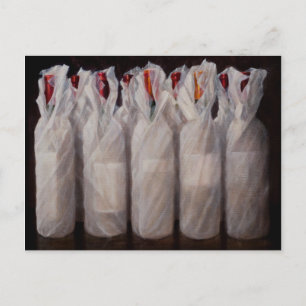 Wijnflessen met onmiddellijke verpakking 2010 briefkaart