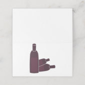 Wijnflessen Plaatskaartje (Buitenkant ongevouwen)