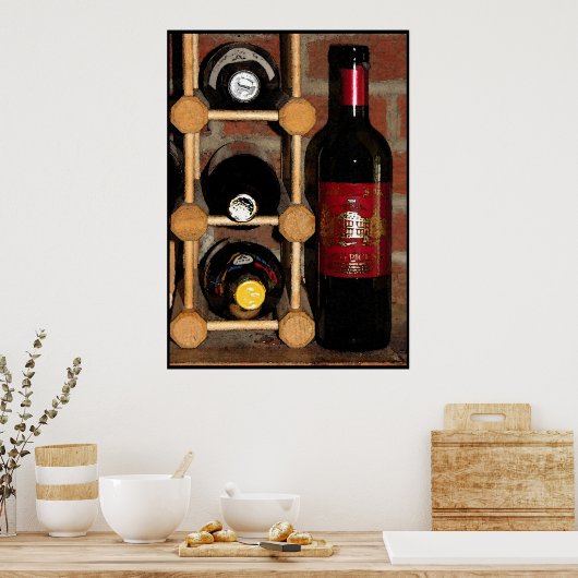 Wijnflessen Poster (Keuken)