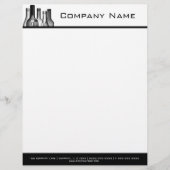 Wijnflessen professionele briefhoofd (Voorkant)