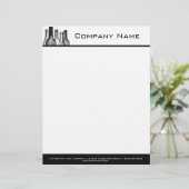 Wijnflessen professionele briefhoofd (Staand voorkant)