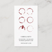 Wijnflessen | slijterij visitekaartje (Achterkant)