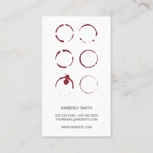 Wijnflessen | slijterij visitekaartje (Achterkant)