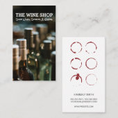 Wijnflessen | slijterij visitekaartje (Voorkant / Achterkant)