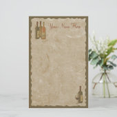  wijnflessen Stationery Briefpapier (Staand voorkant)