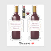 Wijnflessen Sticker (Vel)