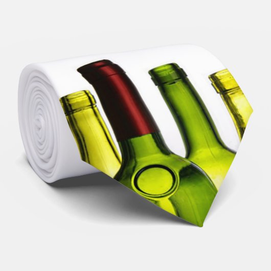 Wijnflessen Stropdas (Opgerold)