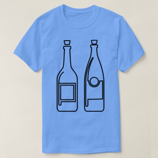 Wijnflessen T-shirt (Design voorkant)
