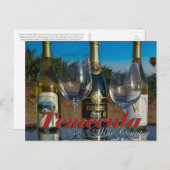 Wijnflessen Temecula Valley Wijngaard Briefkaart (Voorkant / Achterkant)