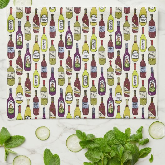 Wijnflessen Theedoek (Gevouwen)