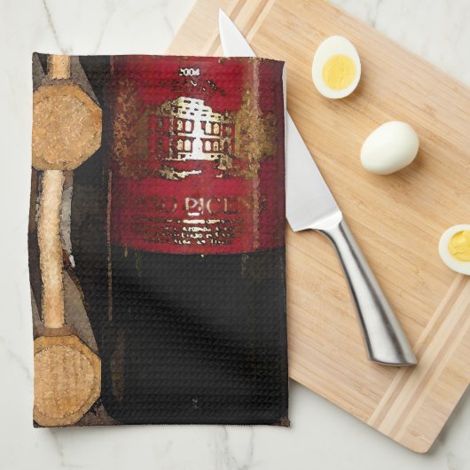 Wijnflessen Theedoek (Quarter Fold)