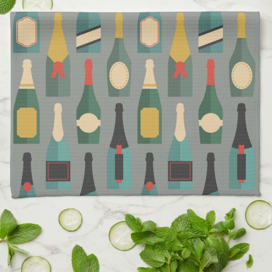 Wijnflessen Theedoek (Gevouwen)