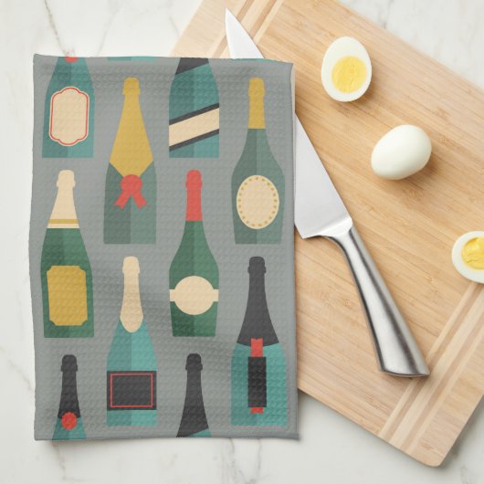 Wijnflessen Theedoek (Quarter Fold)