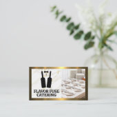 Wijnflessen Tux Catering Logo | Servies Visitekaartje (Staand voorkant)