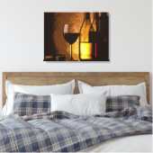 Wijnflessen verpakt canvas print (Insitu (Slaapkamer))