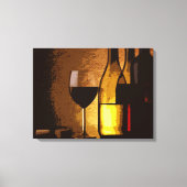 Wijnflessen verpakt canvas print (Voorkant)