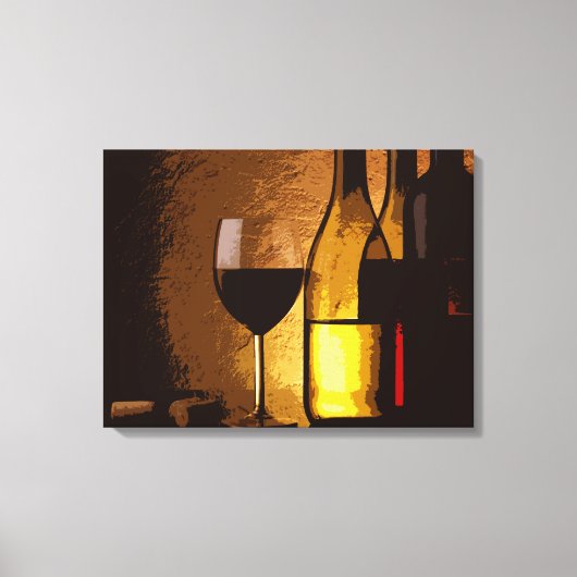 Wijnflessen verpakt canvas print (Voorkant)