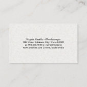 Wijnflessen Visitekaartje (Achterkant)