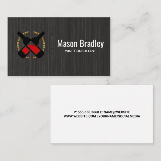 Wijnflessen | Winnerij Visitekaartje (Voorkant / Achterkant)