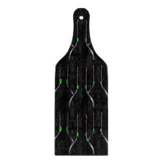 Wijnflessen Zwart Glas Snijplank Paddle