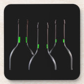 Wijnflessen zwart plastic onderzetter (Voorkant)