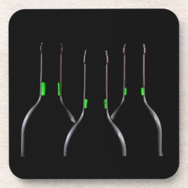 Wijnflessen zwart plastic onderzetter