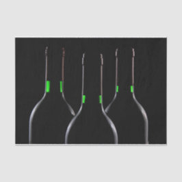 Wijnflessen zwart weefsel papier