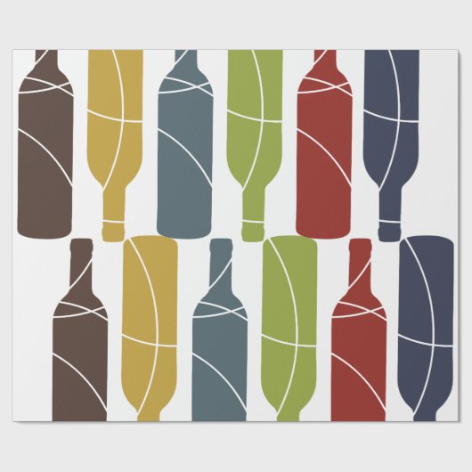 Wijnflessenpakpapier Cadeaupapier (Vlak)