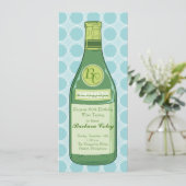 Wijnflessenpartij en -doucheuitnodiging kaart (Staand voorkant)