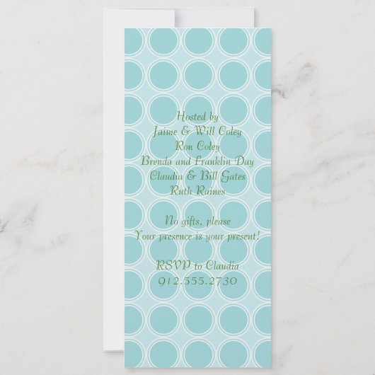 Wijnflessenpartij en -doucheuitnodiging kaart (Achterkant)