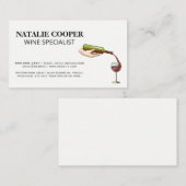 wijnflessenschenking visitekaartje (Voorkant / Achterkant)