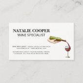 wijnflessenschenking visitekaartje (Voorkant)