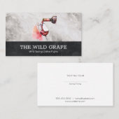 wijnflessenschenking | Waterverf Art Visitekaartje (Voorkant / Achterkant)