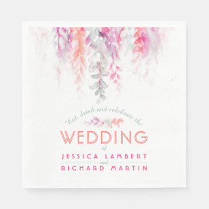 Wijnfloreel koraal oranje roze bruinbruinservetten servet