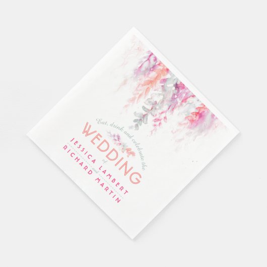 Wijnfloreel koraal oranje roze bruinbruinservetten servet