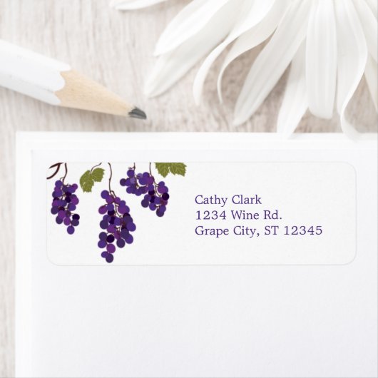 Wijngaard adreslabel etiket (Insitu)
