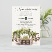 Wijngaard al fresco dineren luxe diner wijn kaart (Staand voorkant)