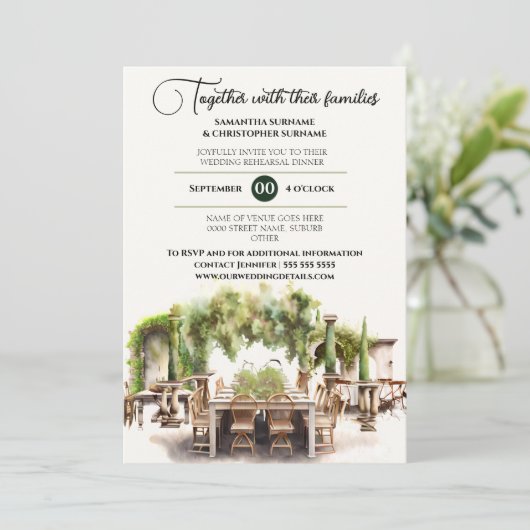 Wijngaard al fresco dineren luxe diner wijn kaart (Staand voorkant)