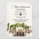 Wijngaard al fresco dineren luxe diner wijn kaart (Voorkant / Achterkant)