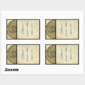  wijngaard Arch Anrt Nourveau Peacock Rechthoekige Sticker (Vel)