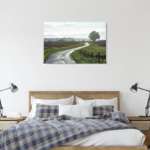 Wijngaard bij Lantignié in het departement Rhône 2 Canvas Afdruk (Insitu (Slaapkamer))