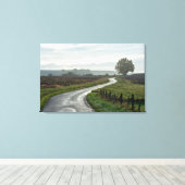 Wijngaard bij Lantignié in het departement Rhône 2 Canvas Afdruk (Insitu (Houten vloer))